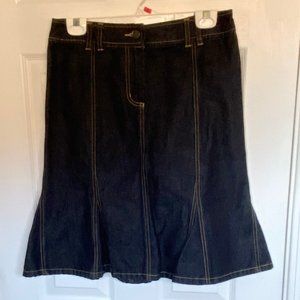 The Limited Ruffled Denim Skirt